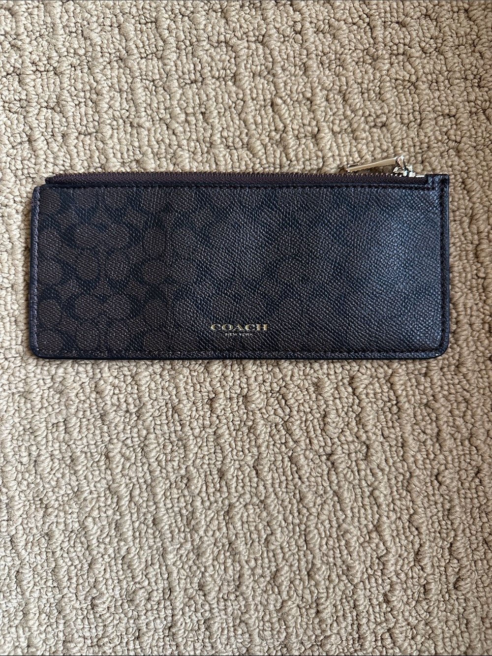 Coach leather wallet insert